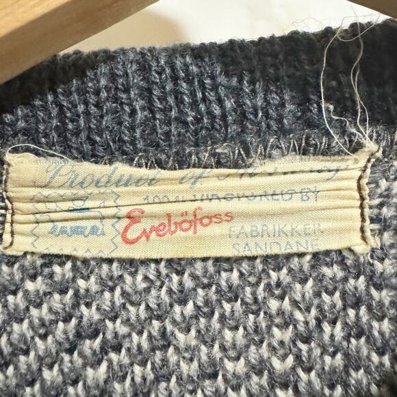 A S Evebofoss Sandane Of Norway Pure New Wool Sweater/cardigan Sz 44 - Picture 3 of 6